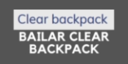 Bailar Clear Backpack Logo