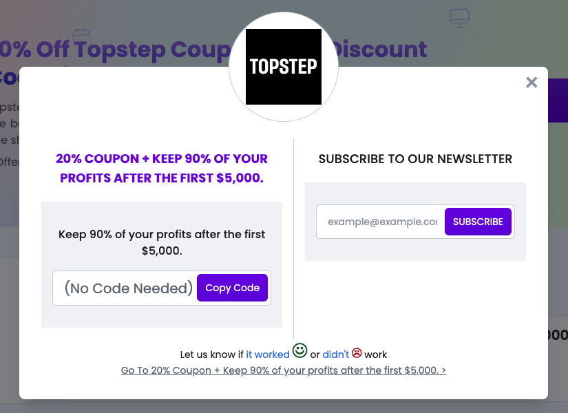 topstep-coupon